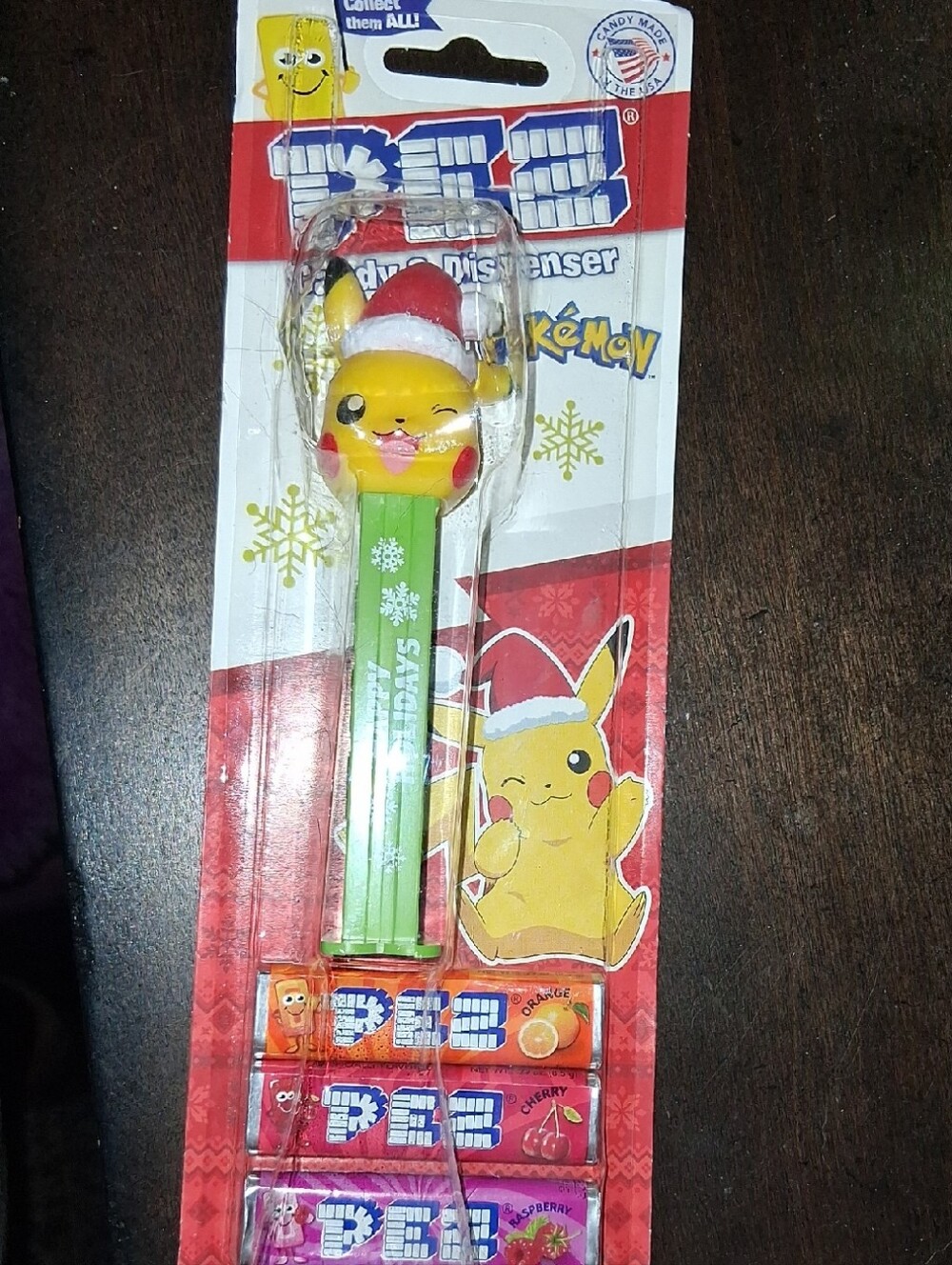 PEZ Pokémon Pikachu Holiday Dispenser - Green